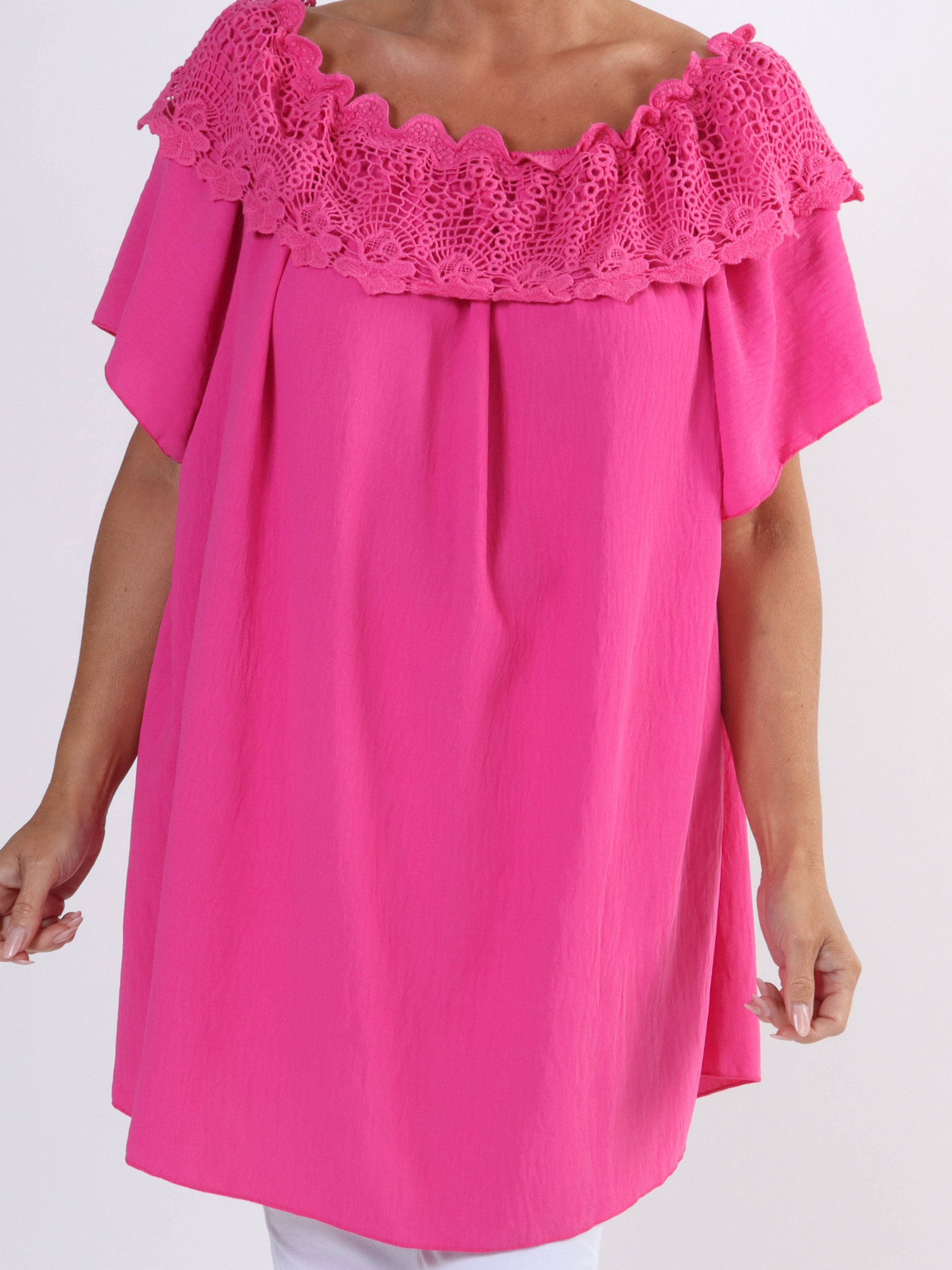 Sydney - Sød plus size tunika med broderinger